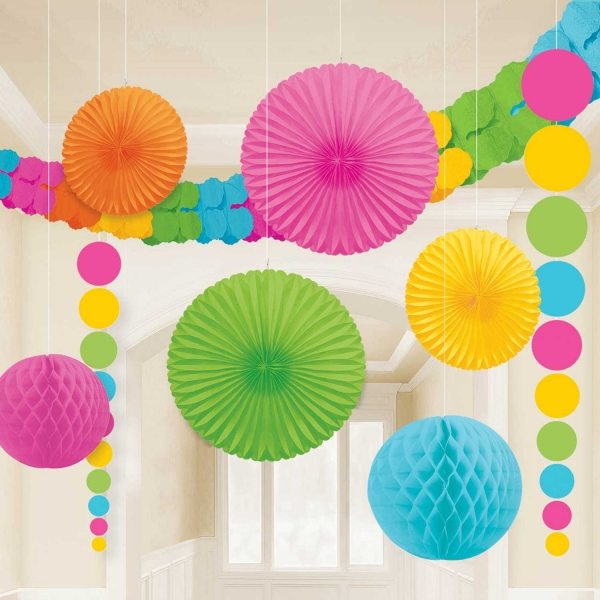  multi coloured party decorations