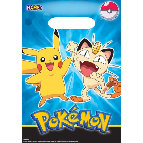 Buy Pokemon Party Plastic Loot Bags Fun Party Supplies