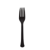 Black Reusable Plastic Cutlery Set