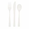 White Assorted Reusable Plastic Cutlery