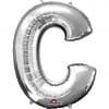 Silver Letter C Balloon