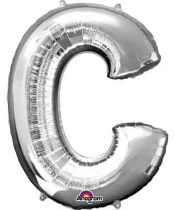 Silver Letter C Balloon