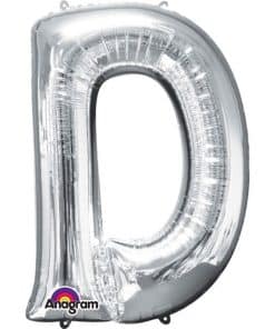 Silver Letter D Balloon