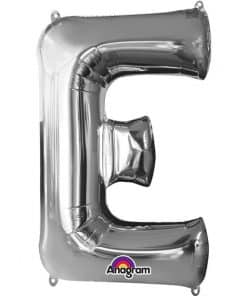 Silver Letter E Balloon