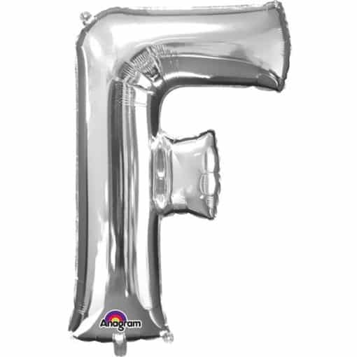 Silver Letter F Balloon