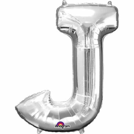 Silver Letter J Balloon
