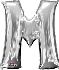 Silver Letter M Balloon