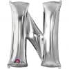 Silver Letter N Balloon