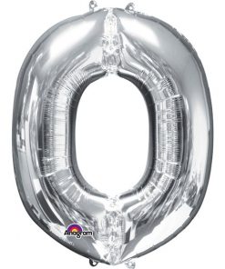 Silver Letter O Balloon