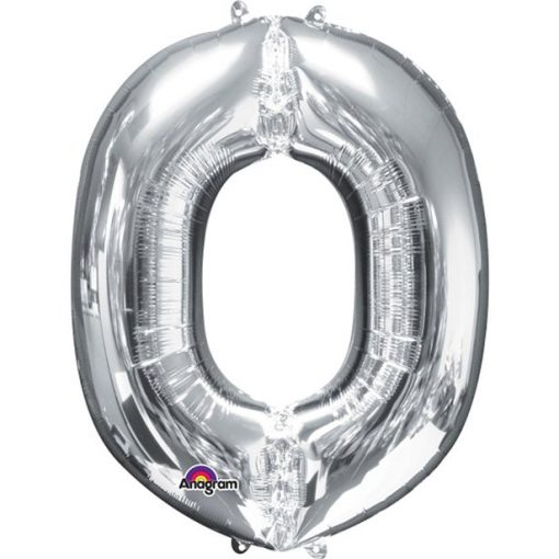 Silver Letter O Balloon