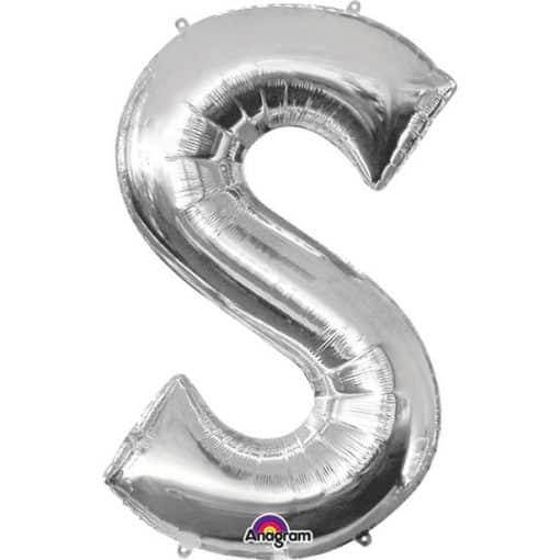 Silver Letter S Balloon