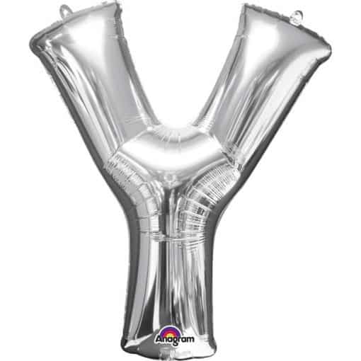 Silver Letter Y Balloon