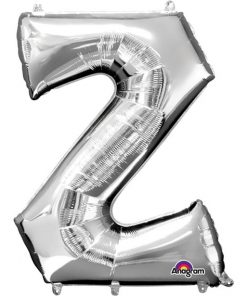 Silver Letter Z Balloon