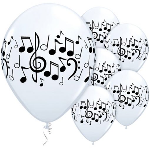 Music Notes Printed Latex Balloons