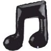 Musical Note Black Supershape Balloon