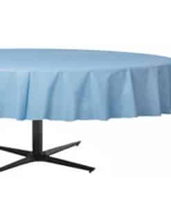 Baby Blue Party Plastic Round Tablecover