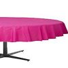 Hot Pink Party Plastic Round Tablecover