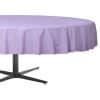 Lilac Plastic Round Party Tablecover