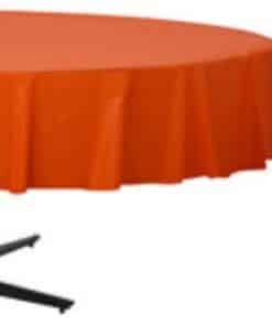 Orange Party Round Plastic Tablecover - 2.1m (each)