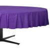Purple Party Plastic Round Tablecover