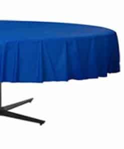 Royal Blue Round Plastic Tablecover