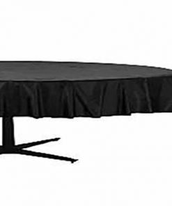 Black Round Plastic Tablecover
