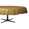 Gold Plastic Round Tablecover