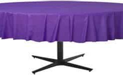 Alternative view of Purple Party Plastic Round Tablecover - 2.1m