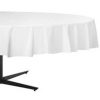 White Round Plastic Tablecover
