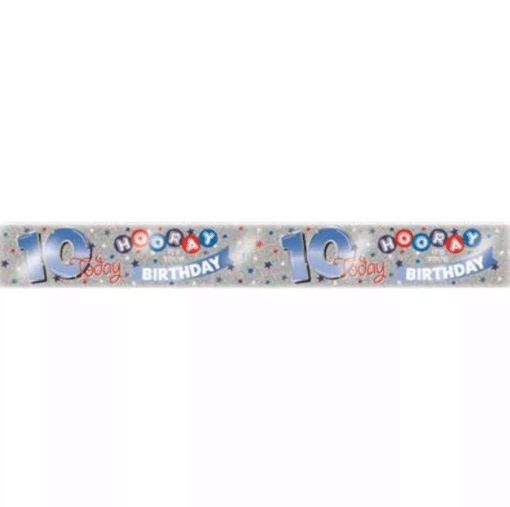 Happy 10th Birthday Foil Banner