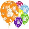 age 3 printed balloons