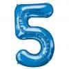 Blue Number 5 Balloon - 34