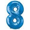 Blue Number 8 Balloon