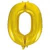 Gold Number 0 Balloon