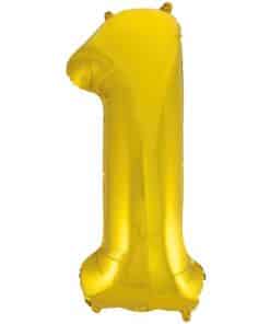 Gold Number 1 Balloon