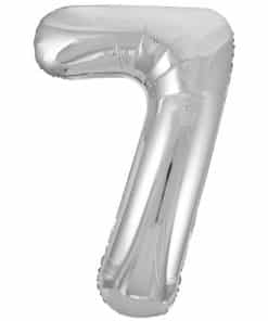 Silver Number 7 Balloon