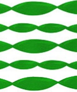Green Crepe Paper Streamer - 24m