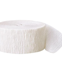 White Crepe Paper Streamer