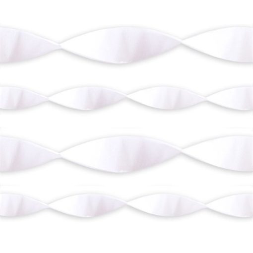 White Crepe Paper Streamer
