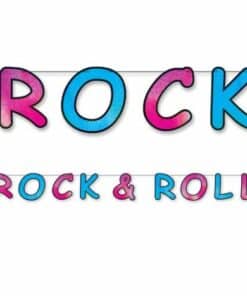 Alternative view of Rock & Roll 1950’s Glitter Rock and Roll Banner - 1.6m