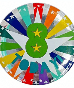 8 Today Birthday Badge - 6cm