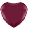Burgundy Heart Shaped Foil Balloon
