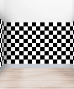 Chequered Black & White Backdrop Decoration