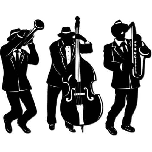 1920s Jazz Trio Silhouettes