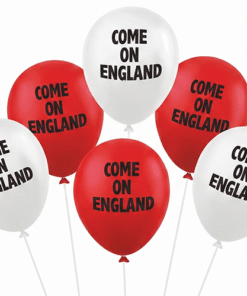 Come On England Printed Latex Balloons - 10" (Pk 12)