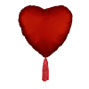 Jumbo Red Heart with Tassel Balloon
