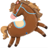 Brown Horse Foil Balloon