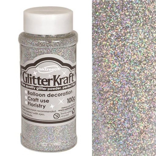 Silver Balloon Glitter Tub