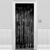 Black Shimmer Door Curtain