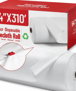 Extra Long White Plastic Banqueting Table Roll